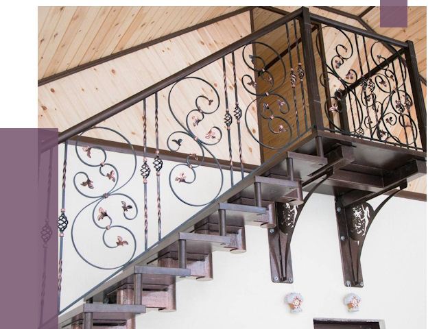 Кованые лестницы в Комсомольске-на-Амуре от 79591 руб. под ключ