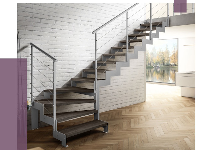 Г-образные лестницы под ключ в Комсомольске-на-Амуре от 36990 руб. | ПРОЛЁТ-Кмс