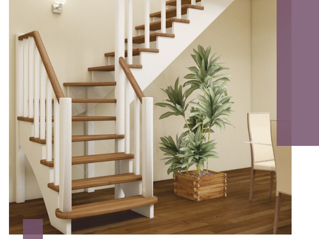 Г-образные лестницы под ключ в Комсомольске-на-Амуре — изготовление и монтаж