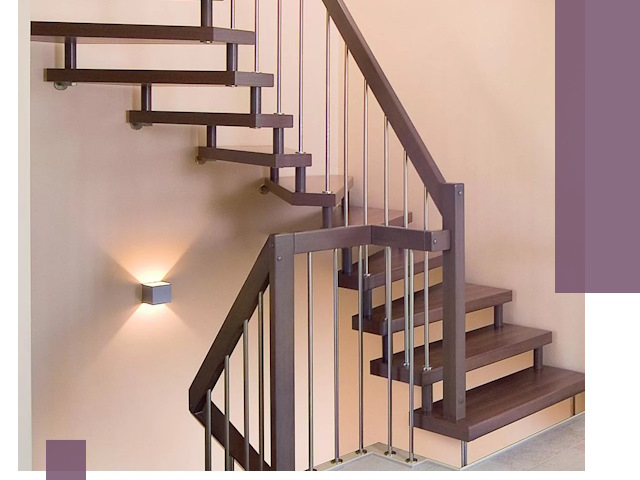 Изготовление лестниц на больцах в Комсомольске-на-Амуре под ключ