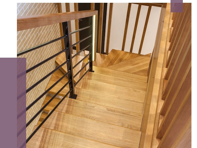 Лестницы из ясеня в Комсомольске-на-Амуре под ключ от 10000 руб. 