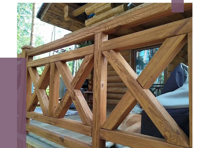 Деревянные перила под ключ в Комсомольске-на-Амуре от 7653 руб. 