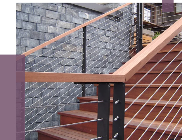 Тросовые перила под ключ в Комсомольске-на-Амуре от 7755 руб.