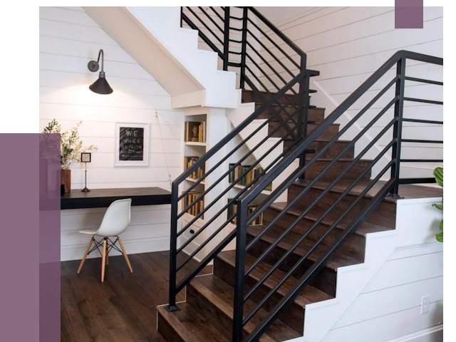 Перила для лестницы в доме в Комсомольске-на-Амуре от 7398 руб. — ПРОЛЁТ-Кмс