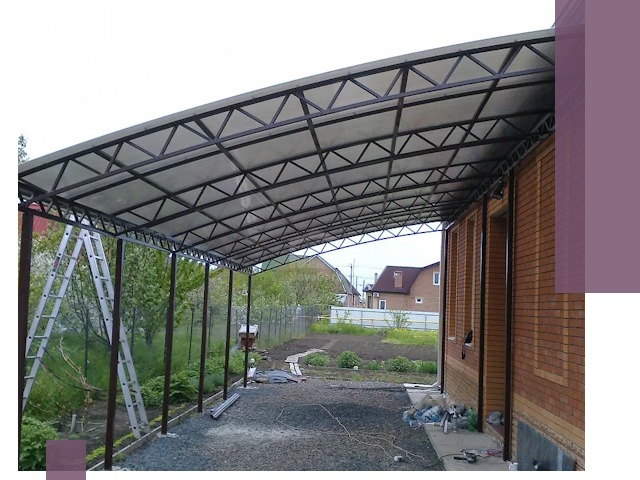 Профессиональный монтаж навесов под ключ в Комсомольске-на-Амуре