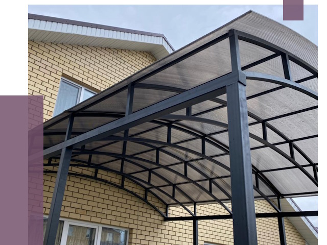 Монтаж козырьков в Комсомольске-на-Амуре от 11480 руб. | ПРОЛЁТ-Кмс