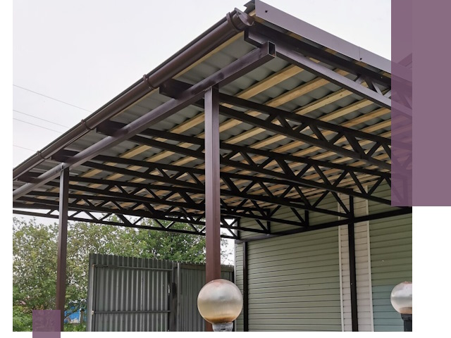 Навесы под ключ в Комсомольске-на-Амуре: изготовление, монтаж и гарантия