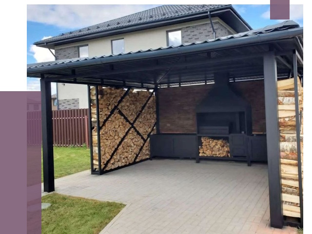 Навесы для барбекю в Комсомольске-на-Амуре от 12704 руб. под ключ | ПРОЛЁТ-Кмс