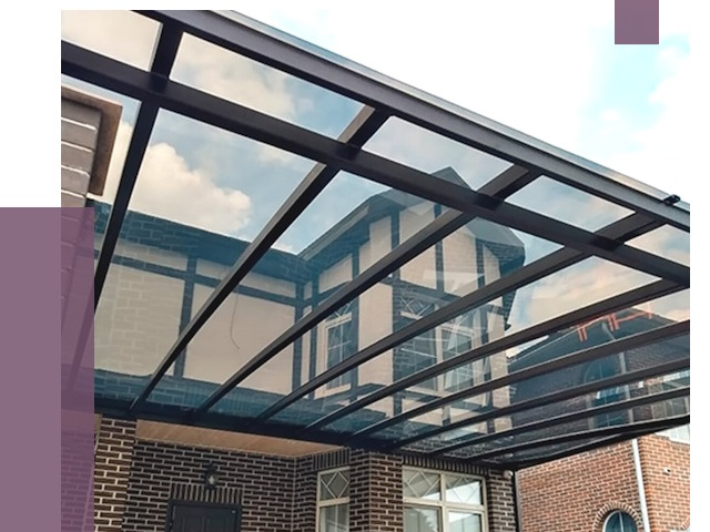 Навесы из поликарбоната в Комсомольске-на-Амуре от 8592 руб. под ключ — ПРОЛЁТ-Кмс