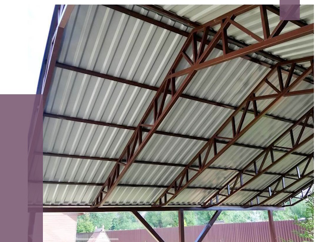 Навесы из профнастила в Комсомольске-на-Амуре от 7347 руб. | ПРОЛЁТ-Кмс