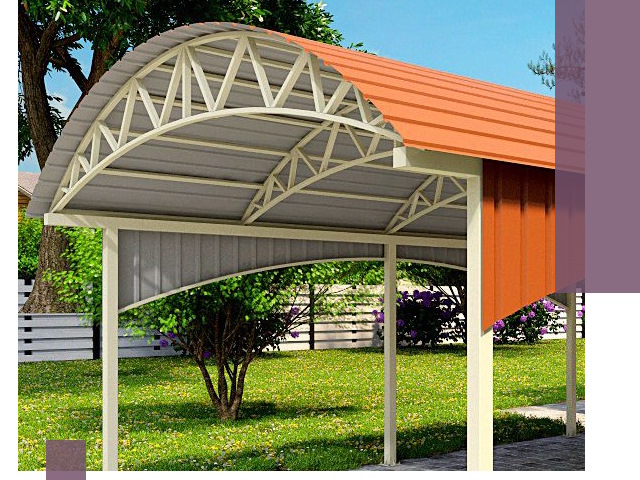 Навесы из профнастила под ключ в Комсомольске-на-Амуре — установка и монтаж