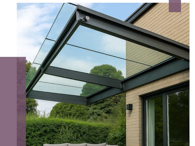 Стеклянные навесы и козырьки в Комсомольске-на-Амуре от 12245 руб.