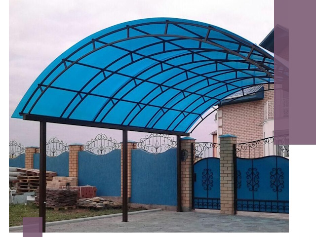 Арочные навесы под ключ в Комсомольске-на-Амуре — изготовление и монтаж
