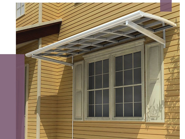 Козырьки над окнами в Комсомольске-на-Амуре от 7602 руб. — монтаж, покупки | ПРОЛЁТ-Кмс
