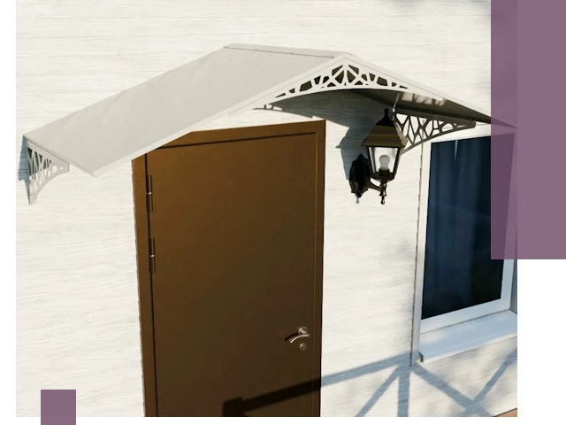 Металлические козырьки на входы и террасы в Комсомольске-на-Амуре